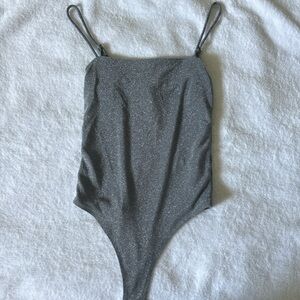 Silver Glitter Bodysuit